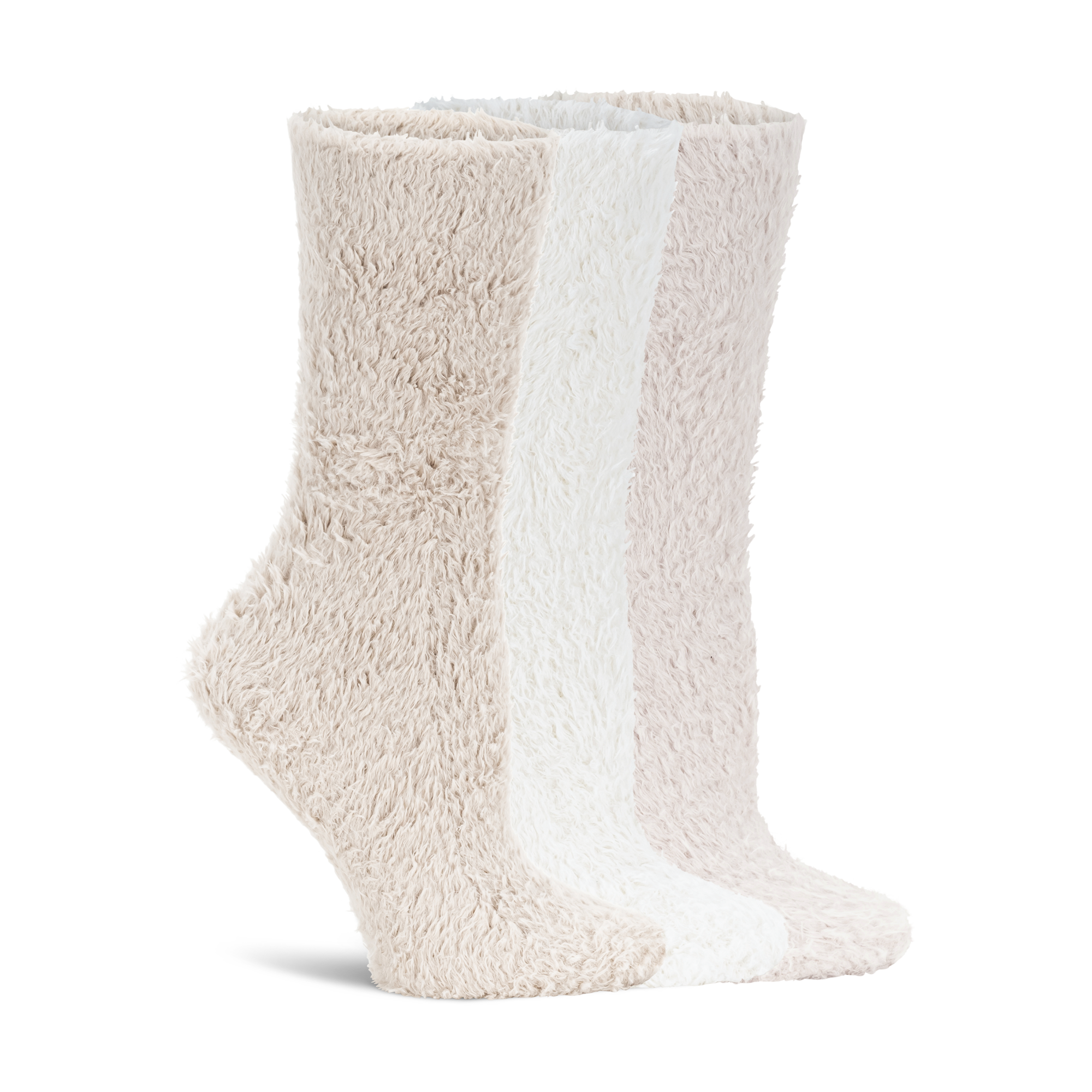 Womens Fur Cozy Crew - 3PK