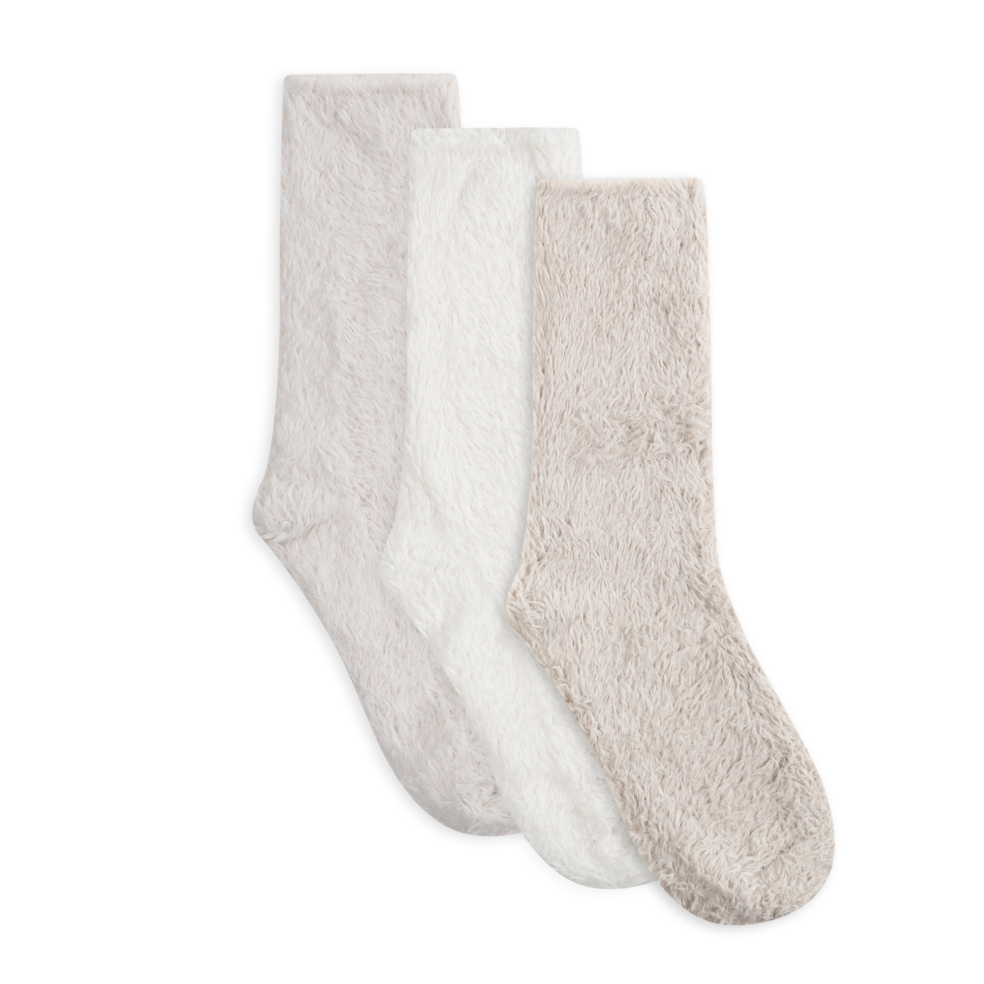 Womens Fur Cozy Crew - 3PK