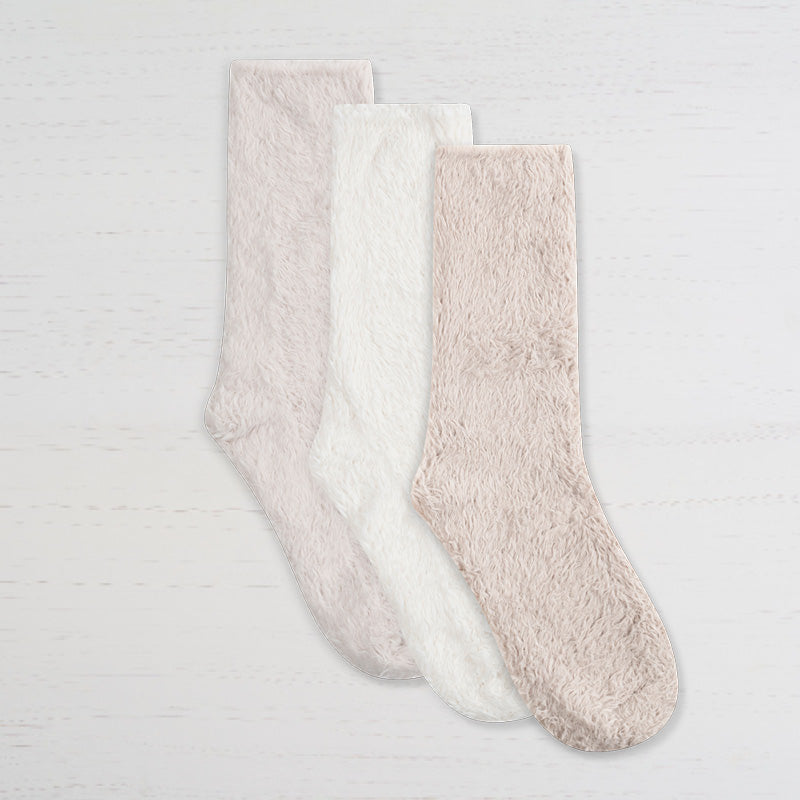 Womens Fur Cozy Crew - 3PK