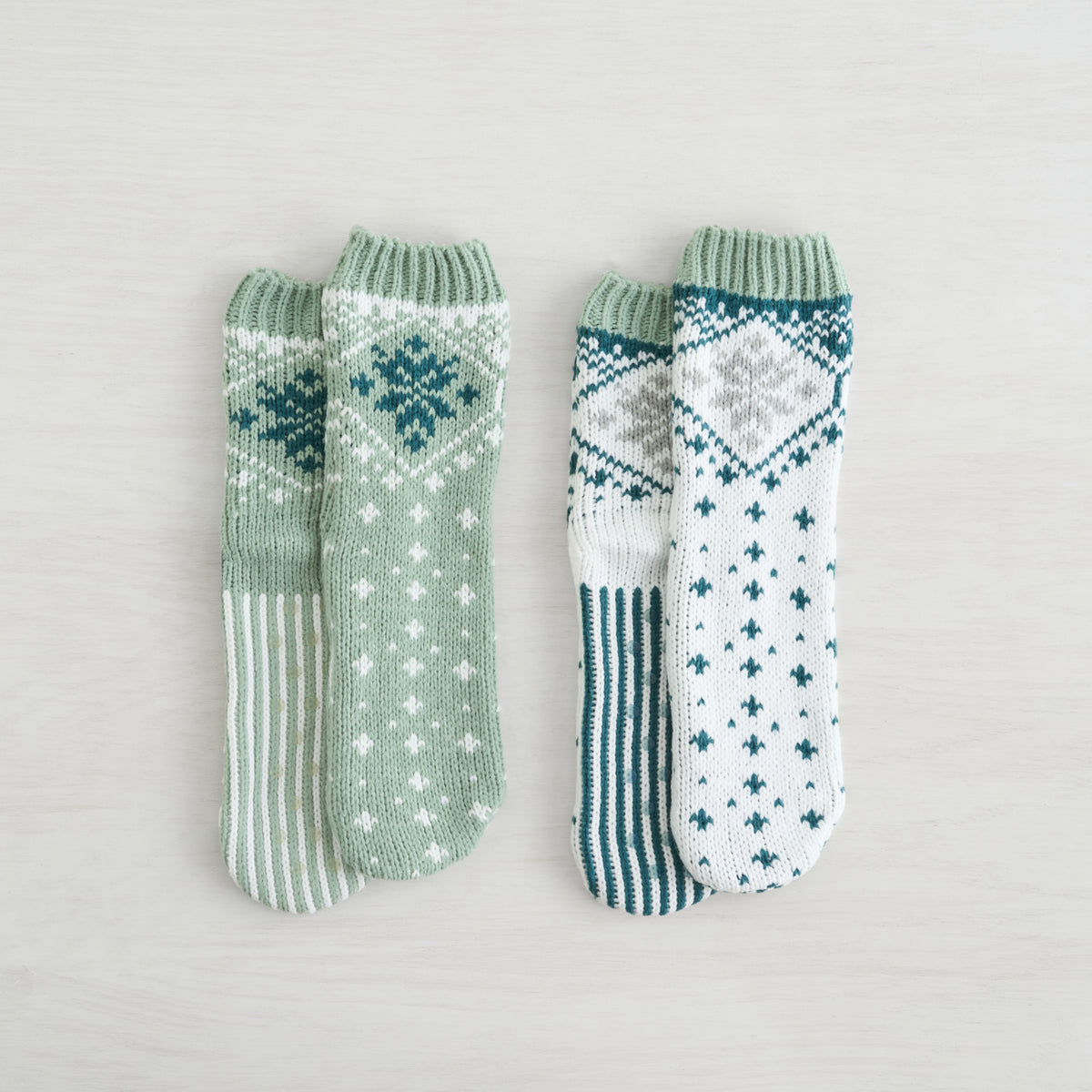 Snowfall Slippers Sock - 2 Pack