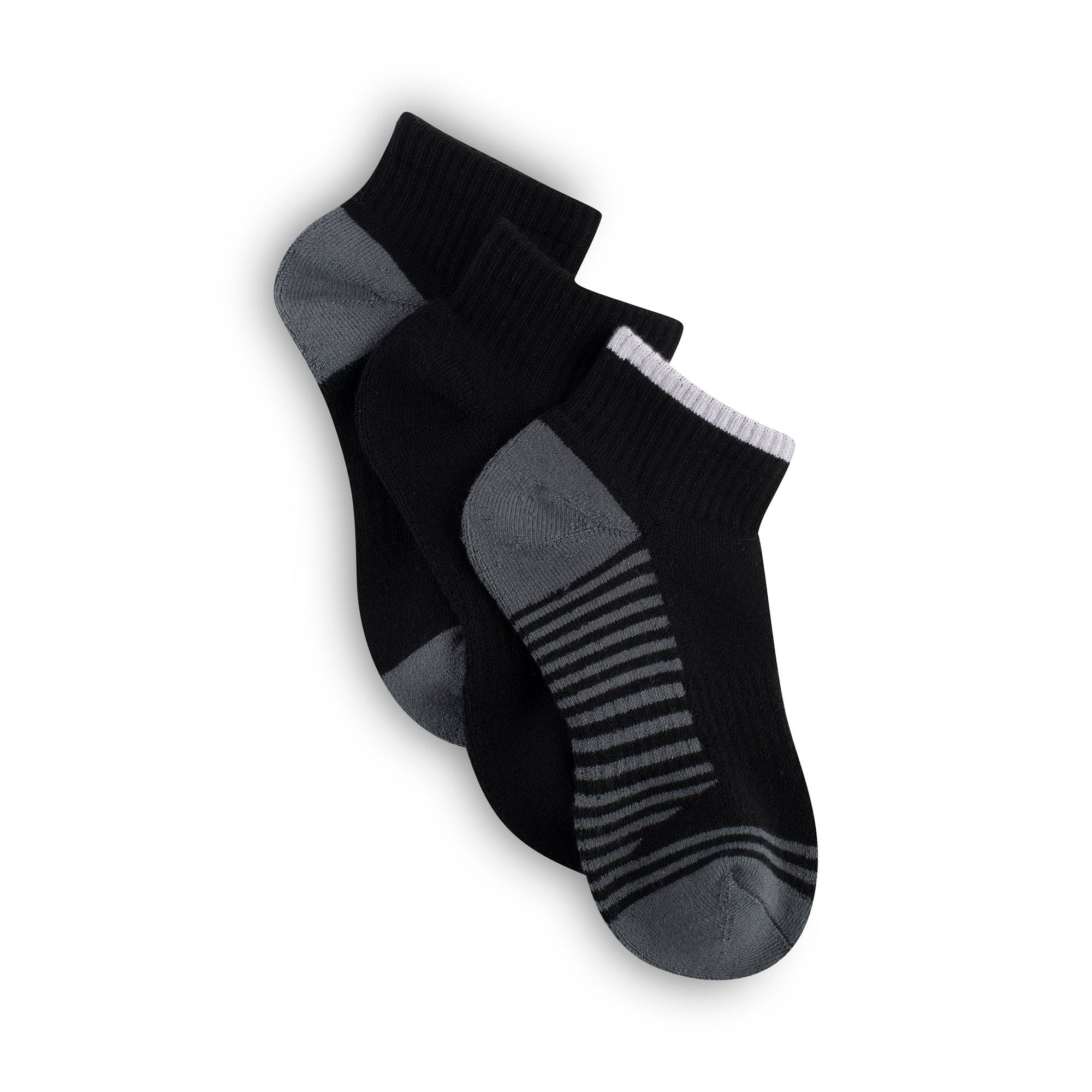 Womens Powder Cushion Quarter Crew Sock - 3PK