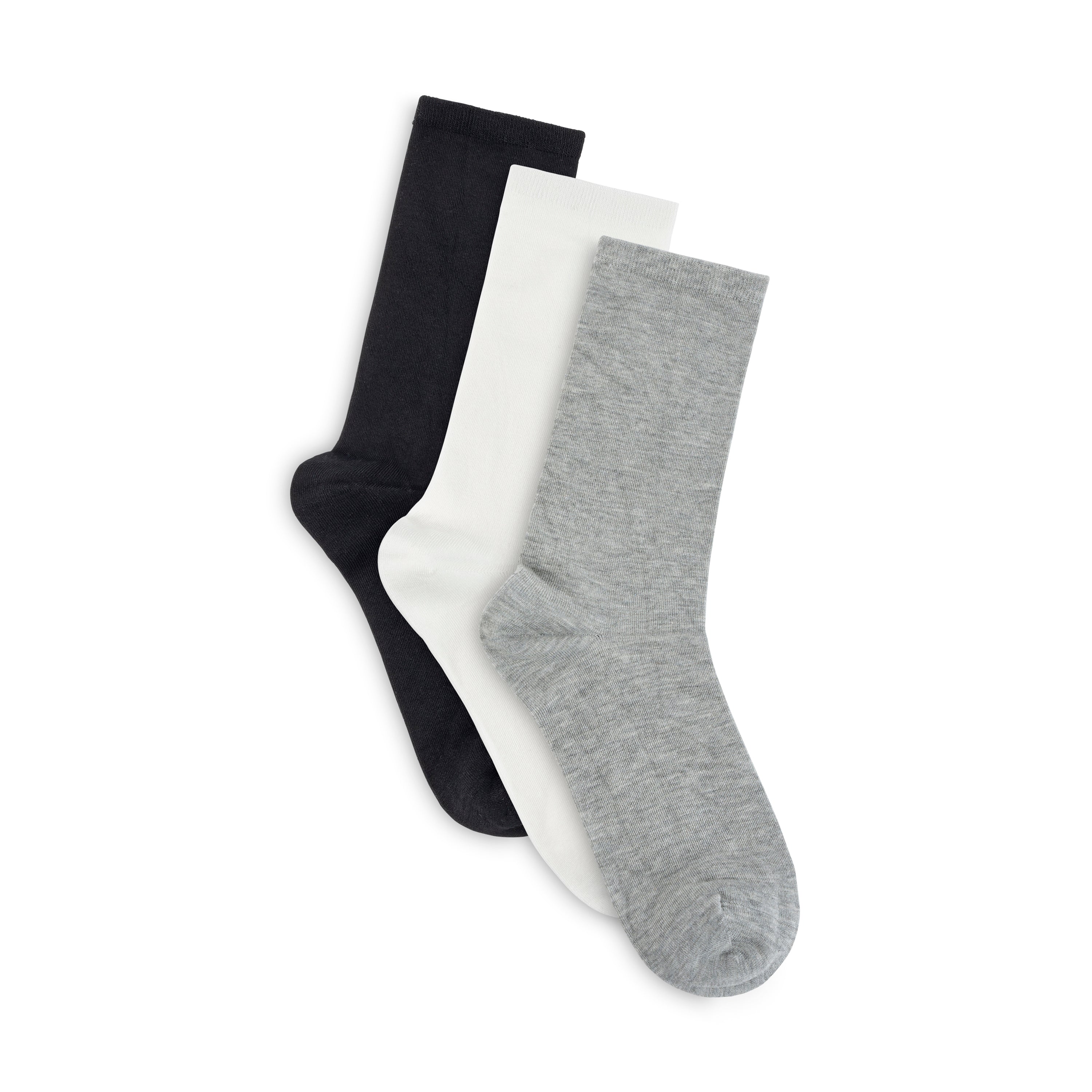 Womens Silk Basic Crew Sock - 3PK