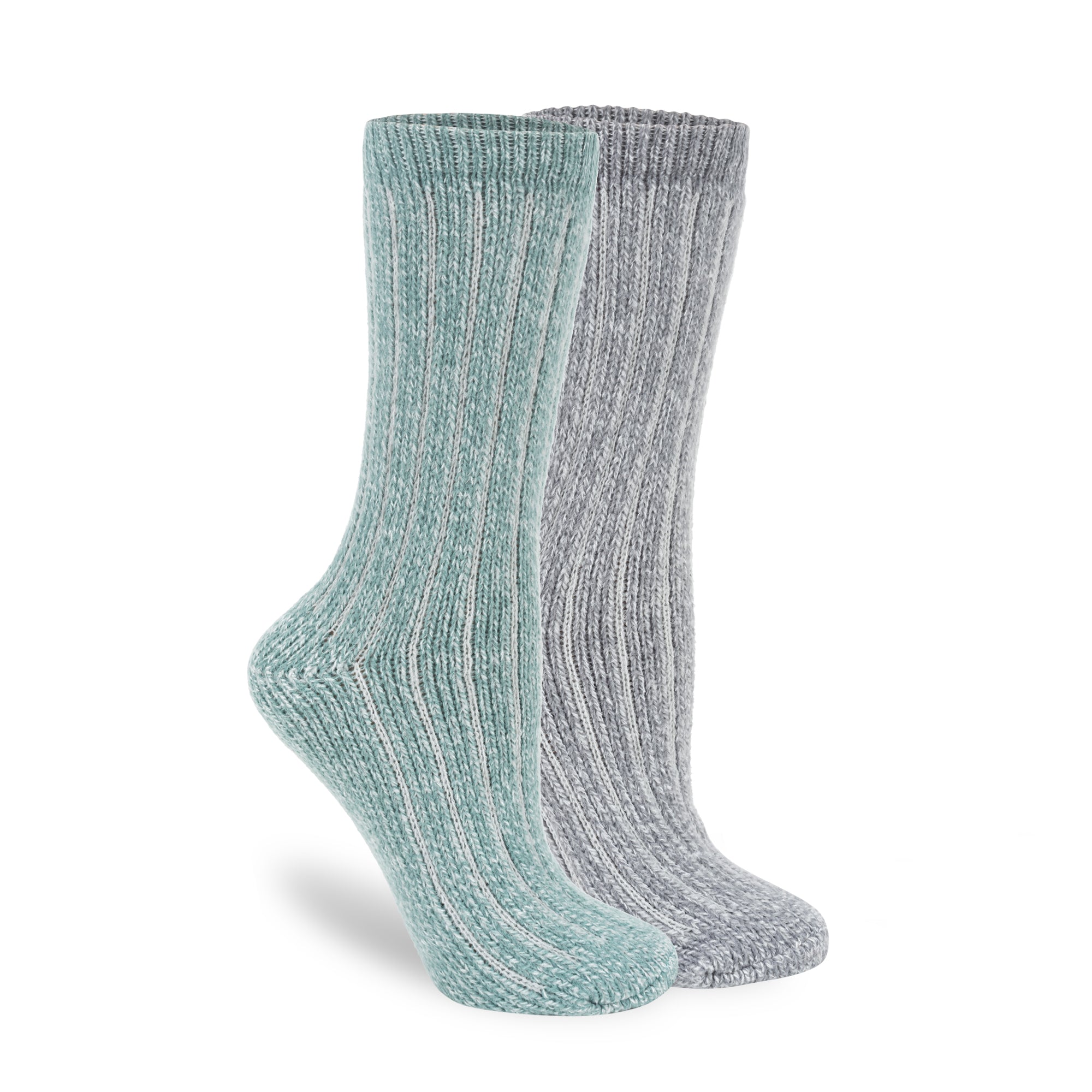 Womens Recycled Boyfriend Crew Sock - 2PK