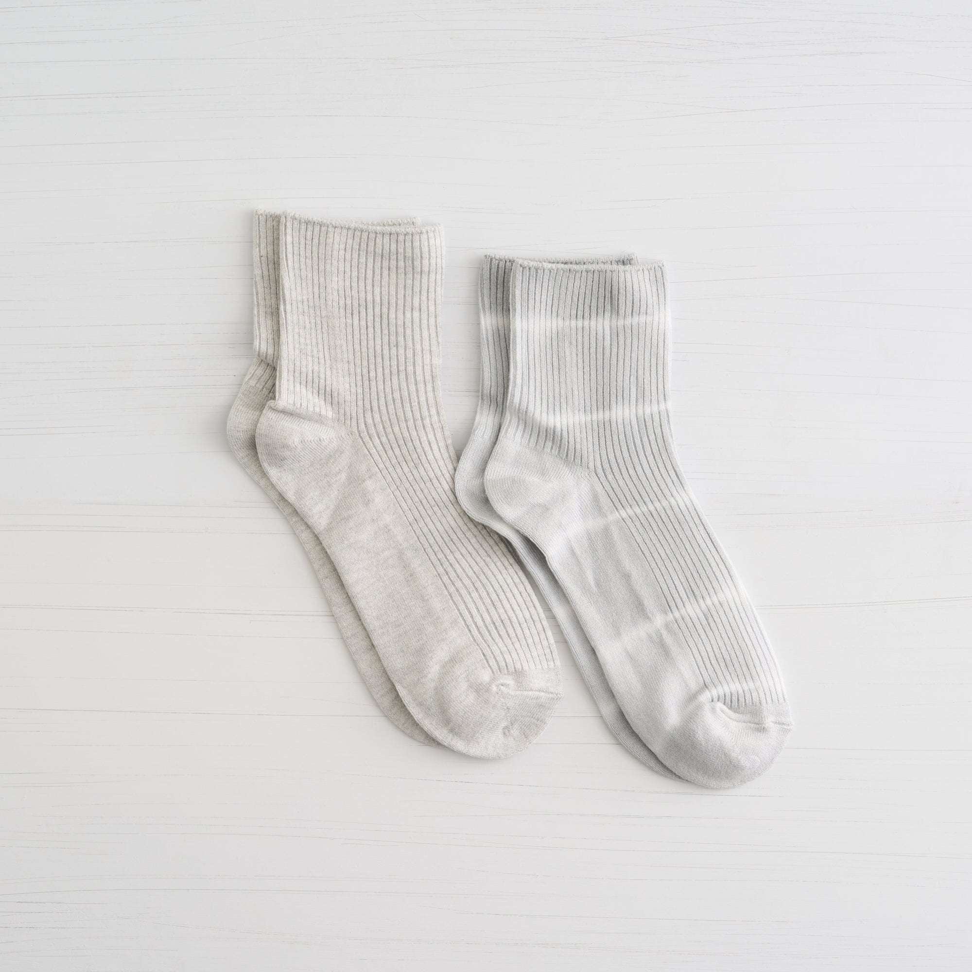 Womens Plant Dyed Quarter Crew Sock 2PK