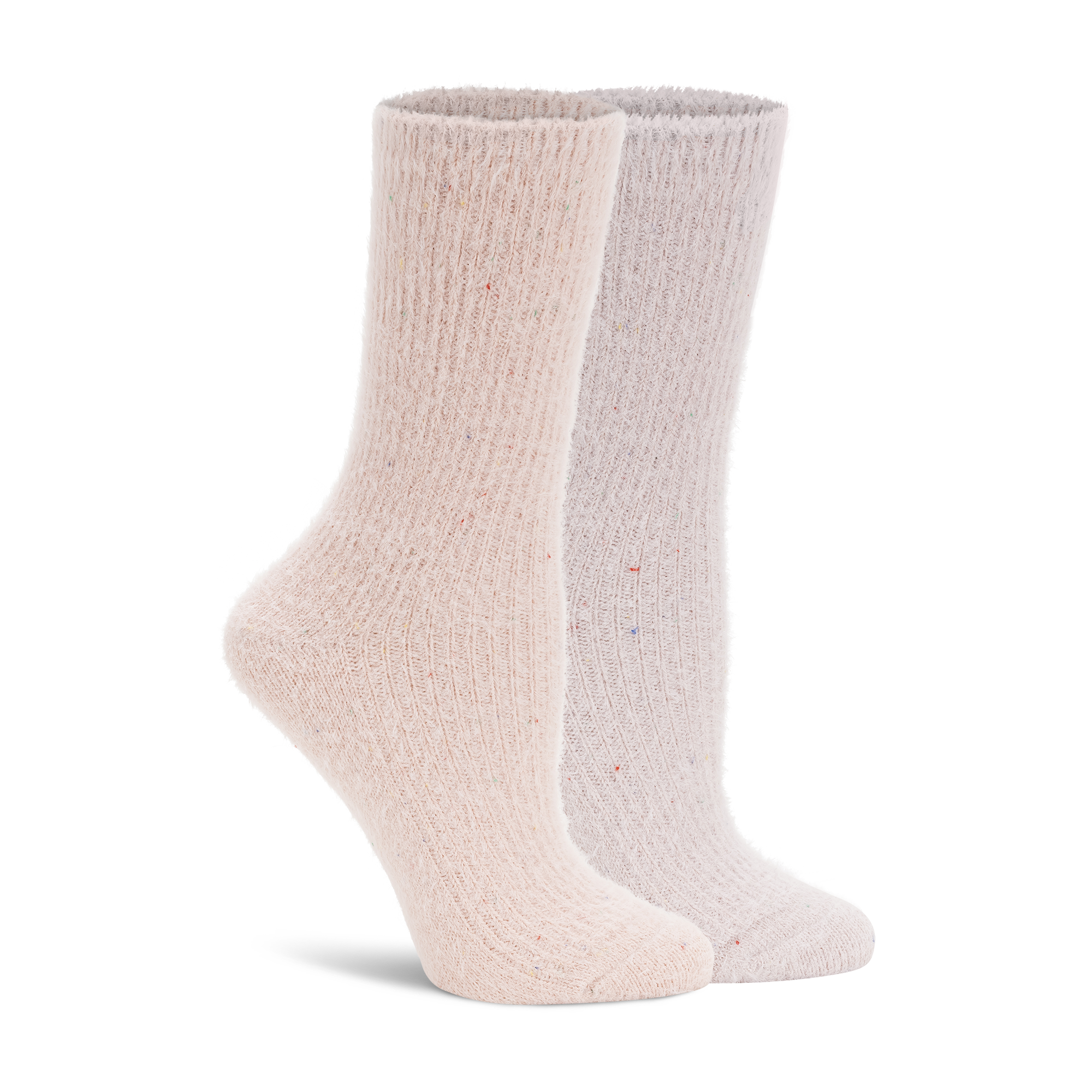 Womens Feather Fleck Crew - 2PK