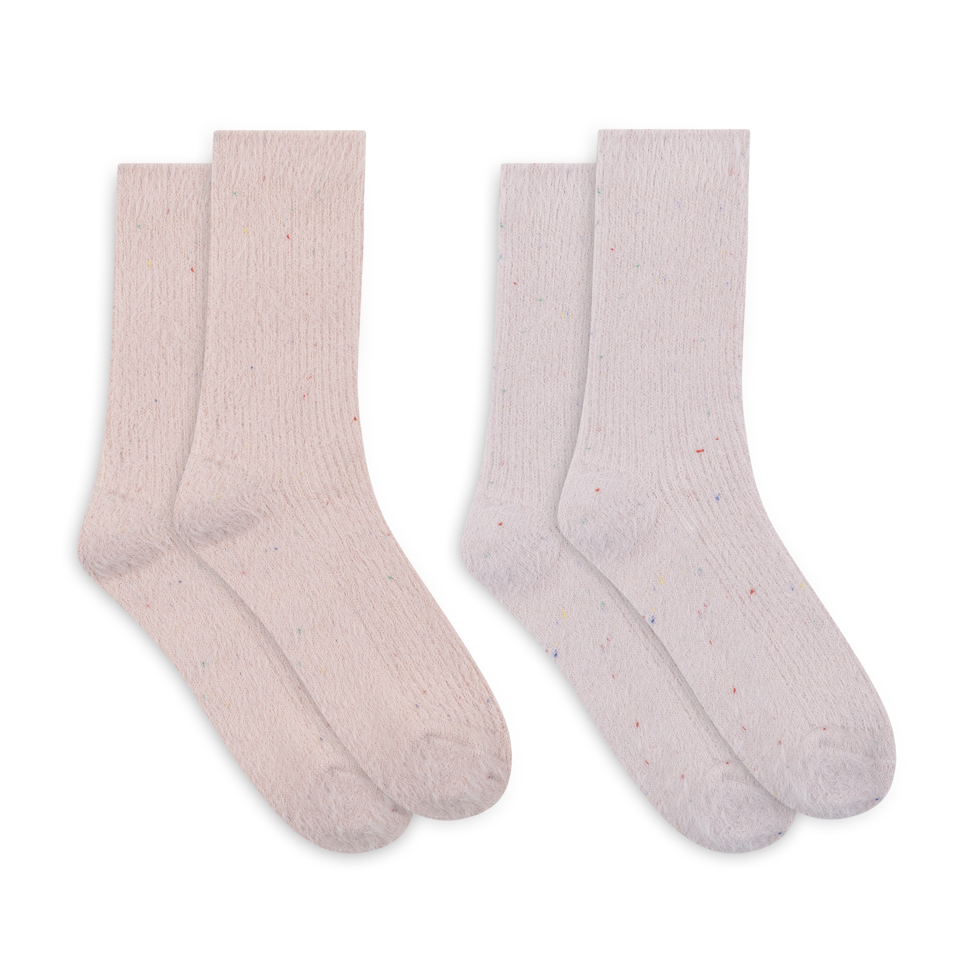 Womens Feather Fleck Crew - 2PK