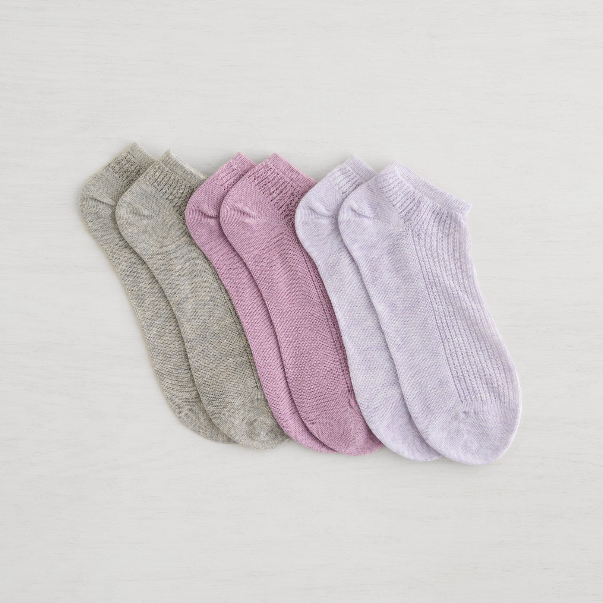 Womens Open Work Low Cut - 3PK