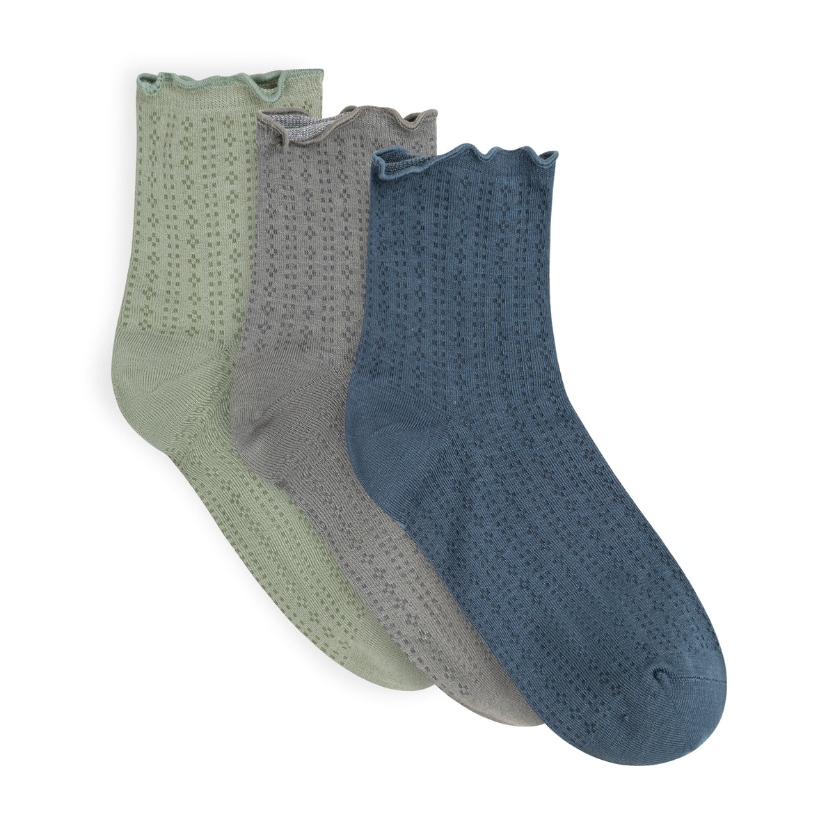 Open Work Quarter Crew - 3 Pack