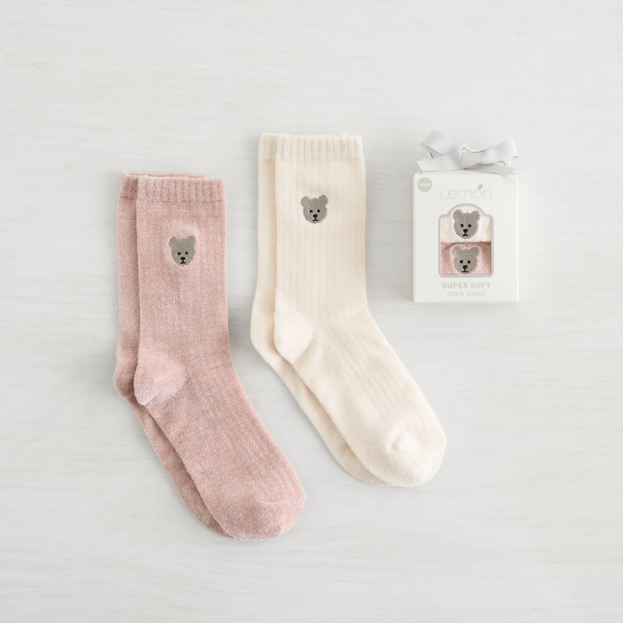 Velvet Cozy Crew Sock - 2 Pack Gift Box