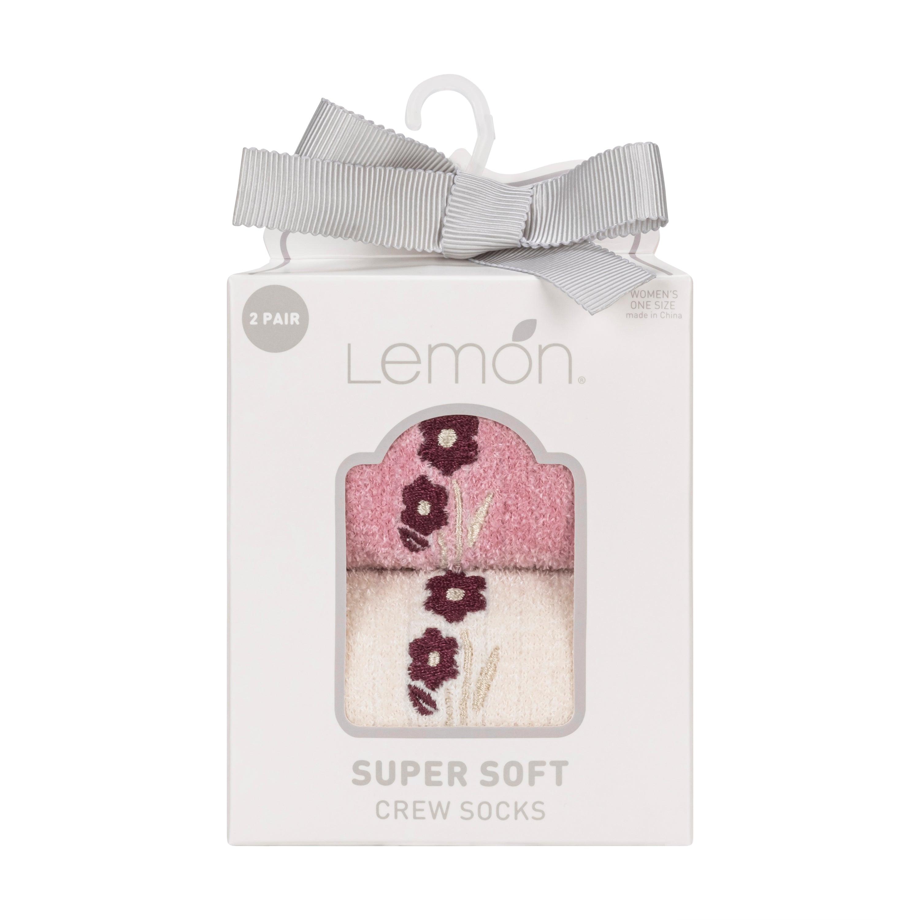 Velvet Cozy Crew Sock - 2 Pack Gift Box