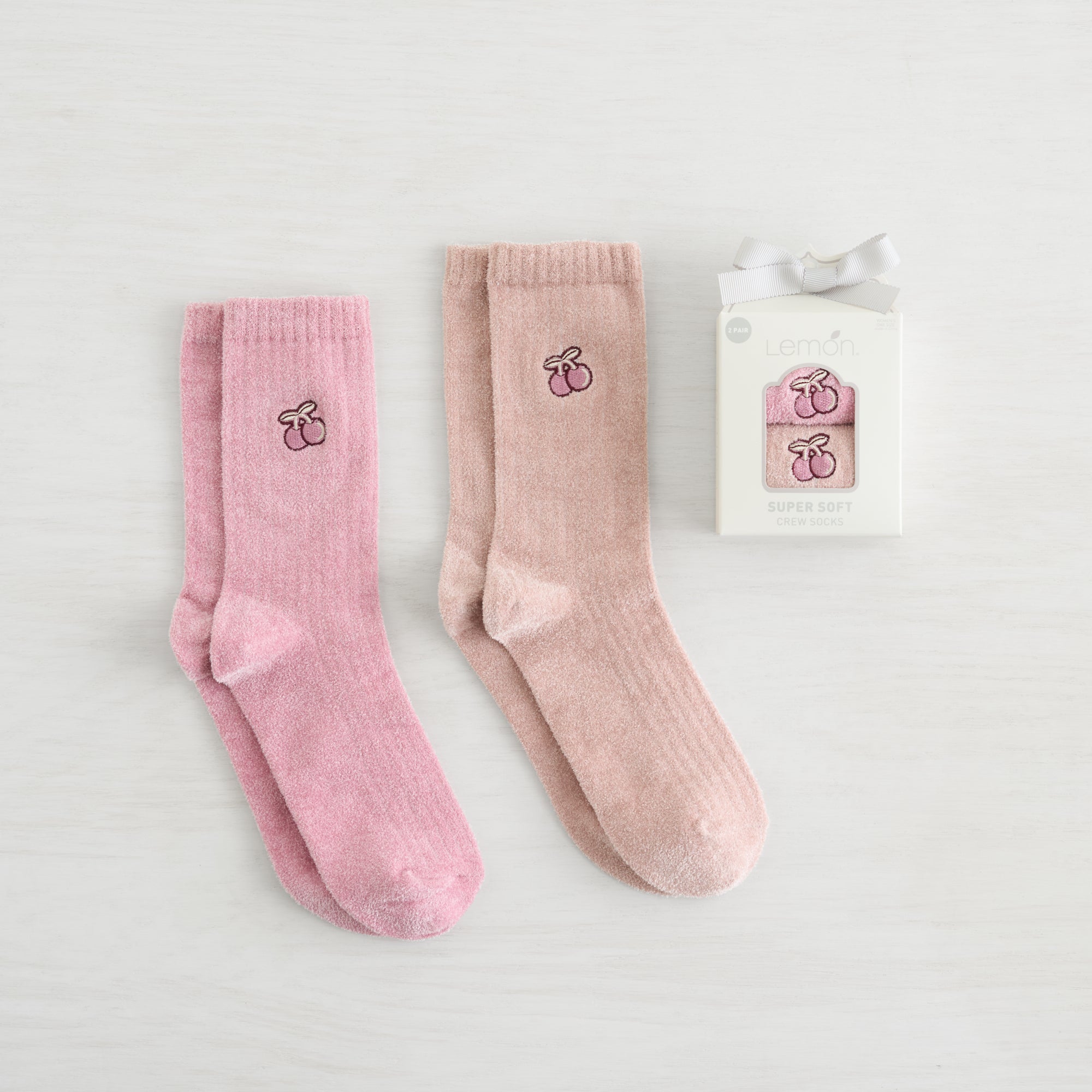 Velvet Cozy Crew Sock - 2 Pack Gift Box