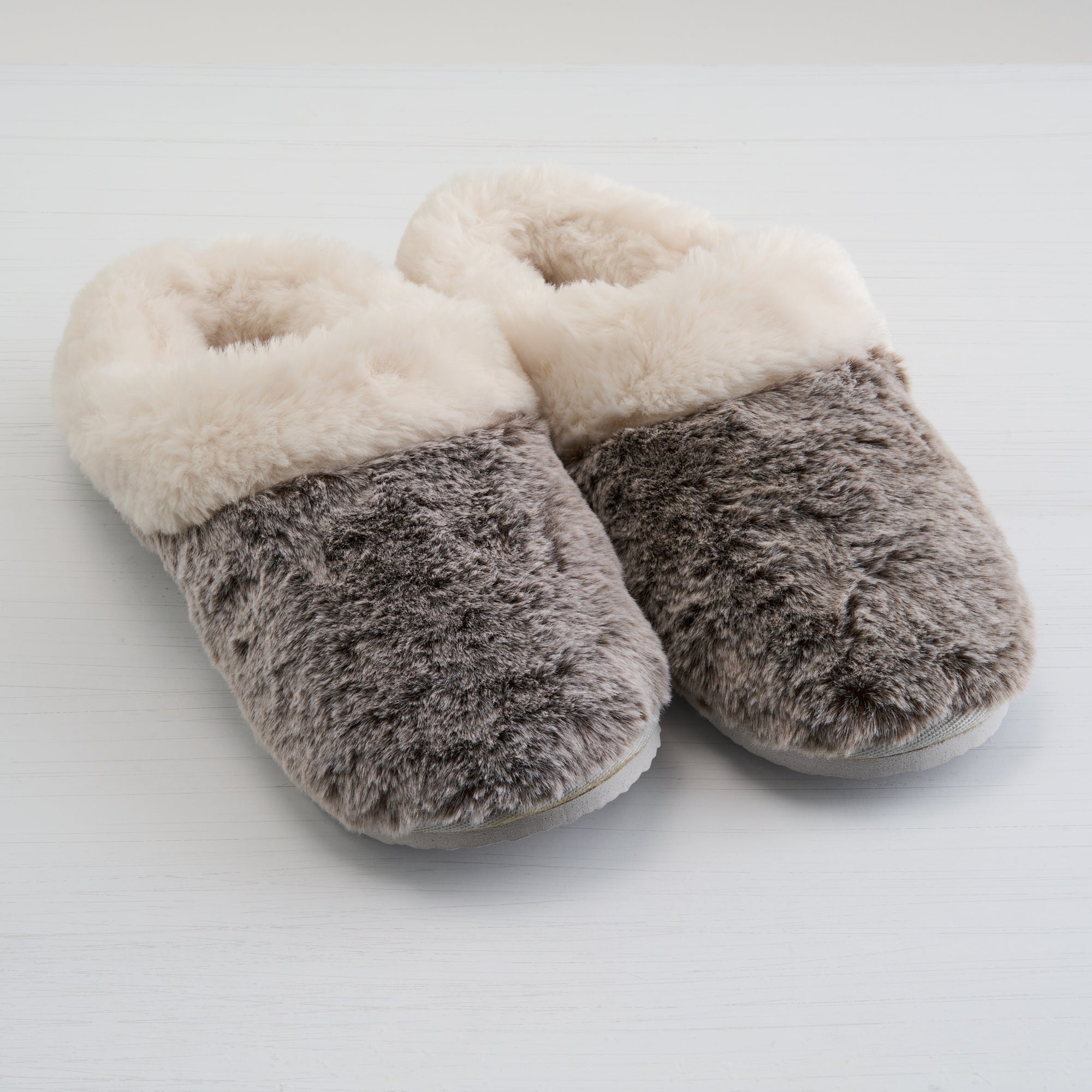Tipped Fur Scuff Slipper