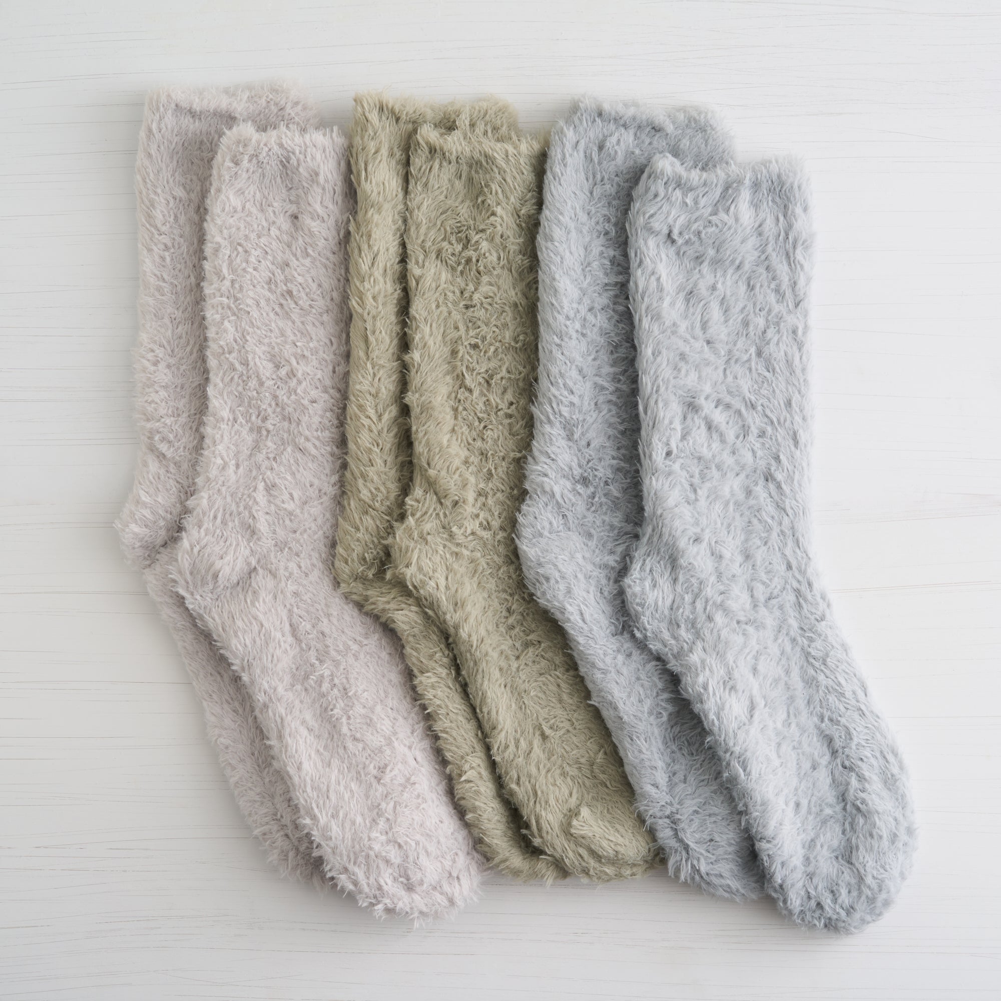 Womens Fur Cozy Crew - 3PK