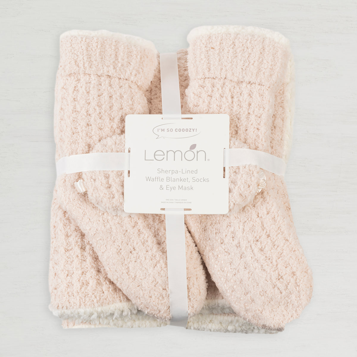 Sherpa Lined Cozy Blanket 3 Piece Set