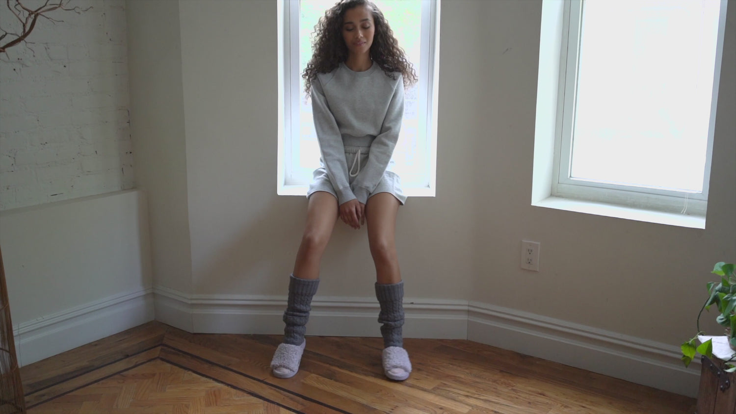 Country Weekend Legwarmer - White Sand