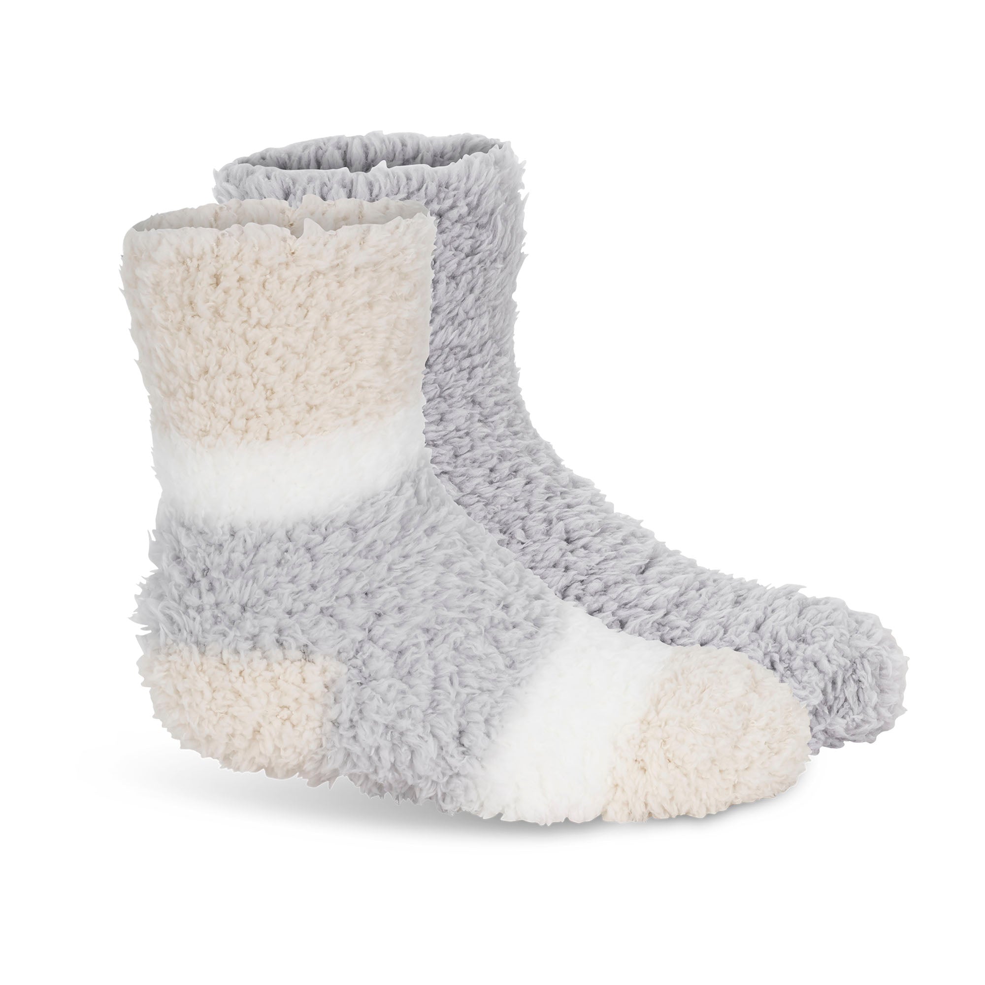 Girls 2PK Furry Foam Recycled Crew Sock