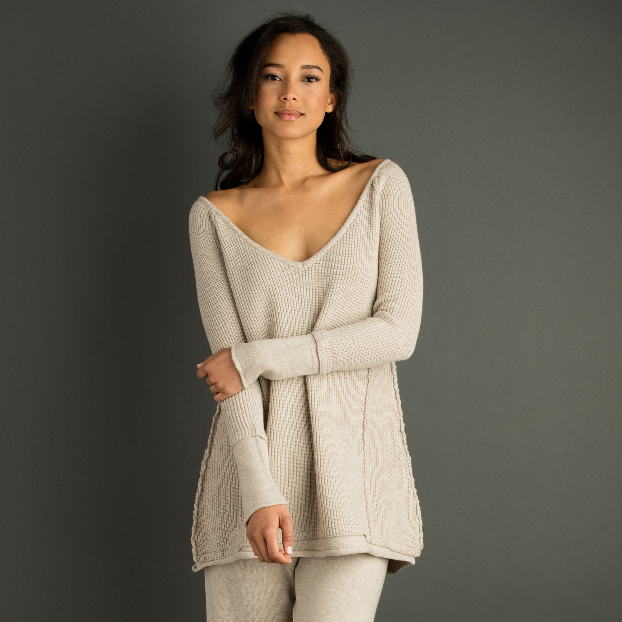 Knit V-Neck Sweater