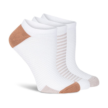 Womens Powder Runner Ribbed No Show Sock - 3PK