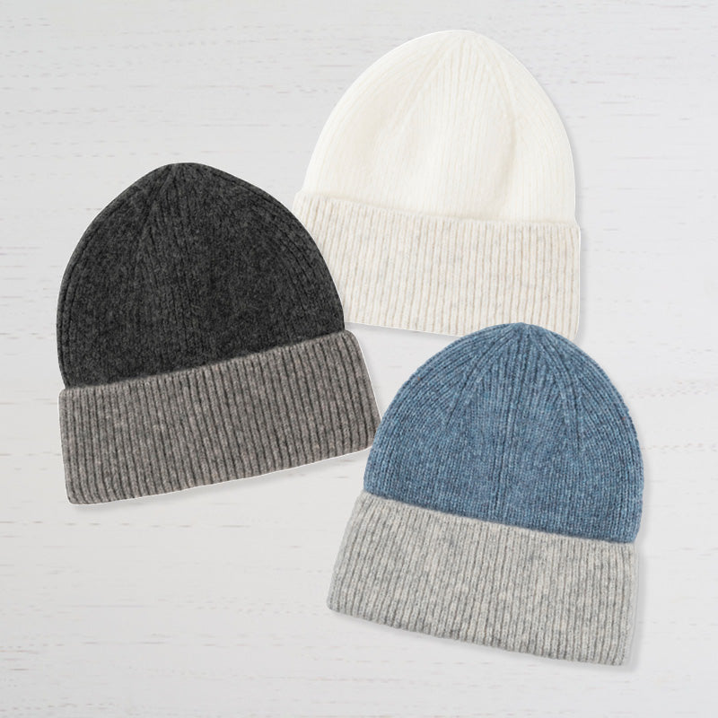 Soft Wool Reversible Cuffed Beanie