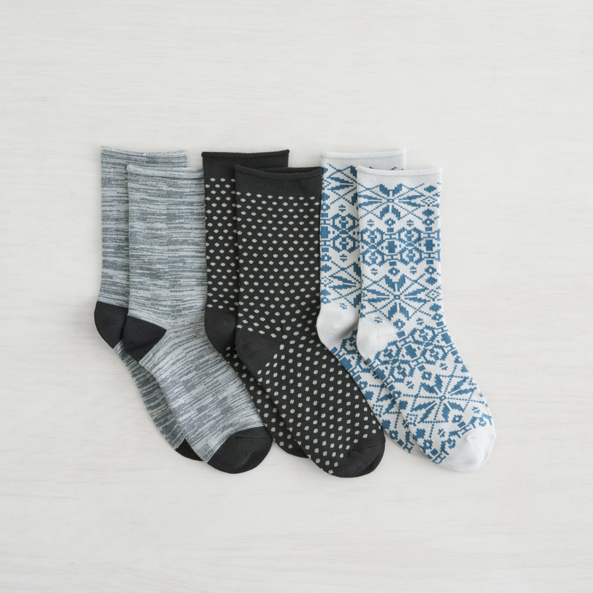 Recycled Powder Crew Sock - 3 Pack