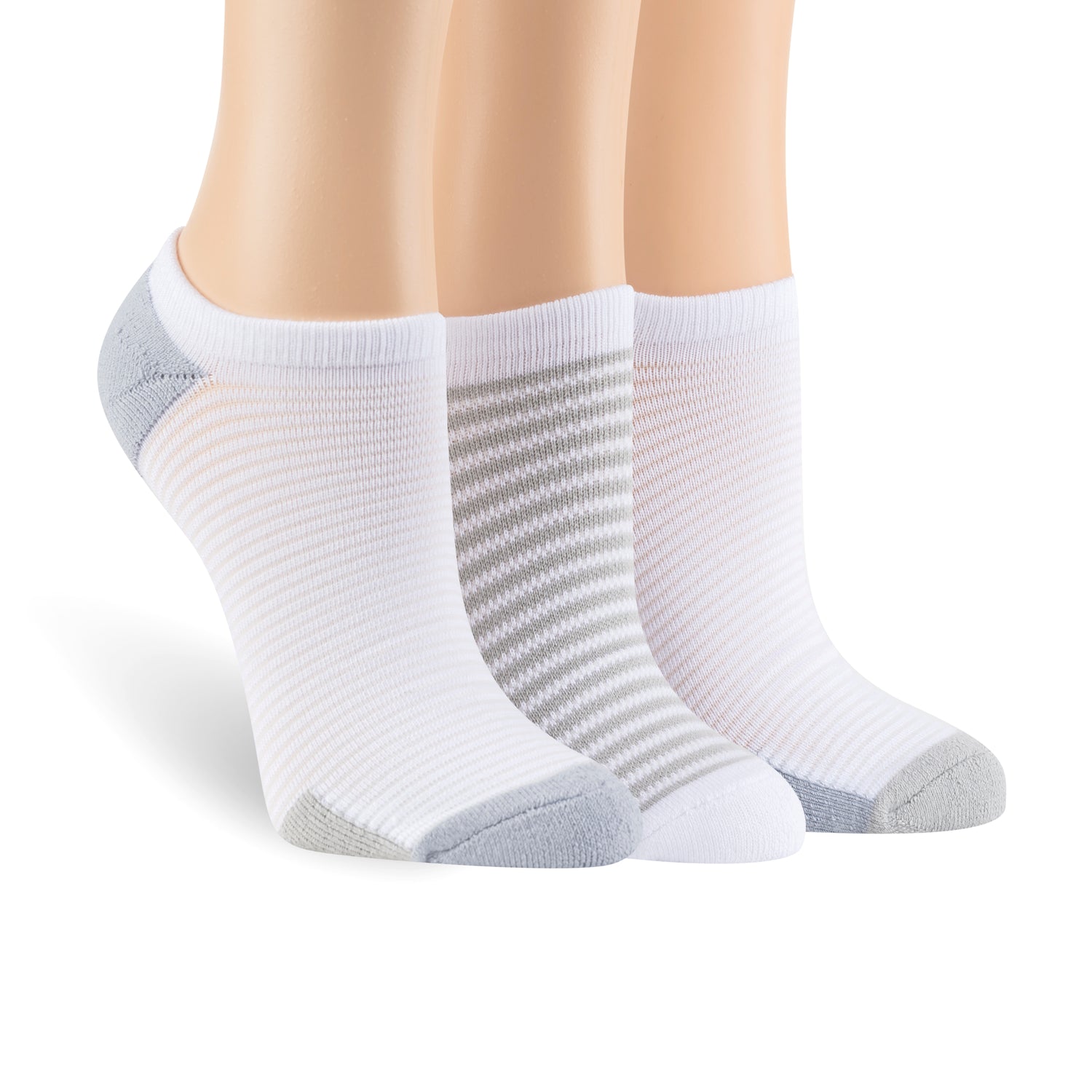 Womens Powder Runner Ribbed No Show Sock - 3PK