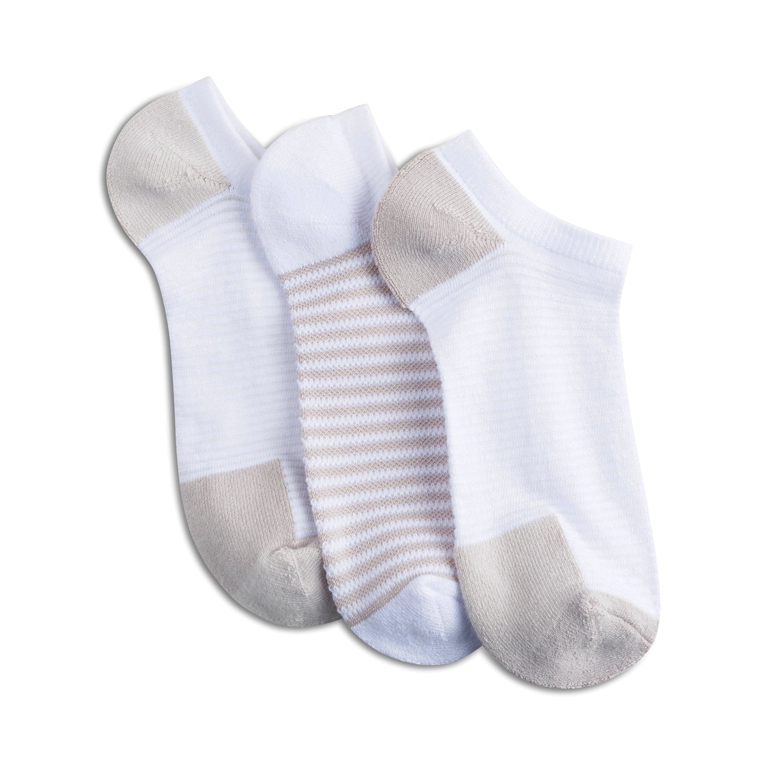 Womens Powder Runner Ribbed No Show Sock - 3PK