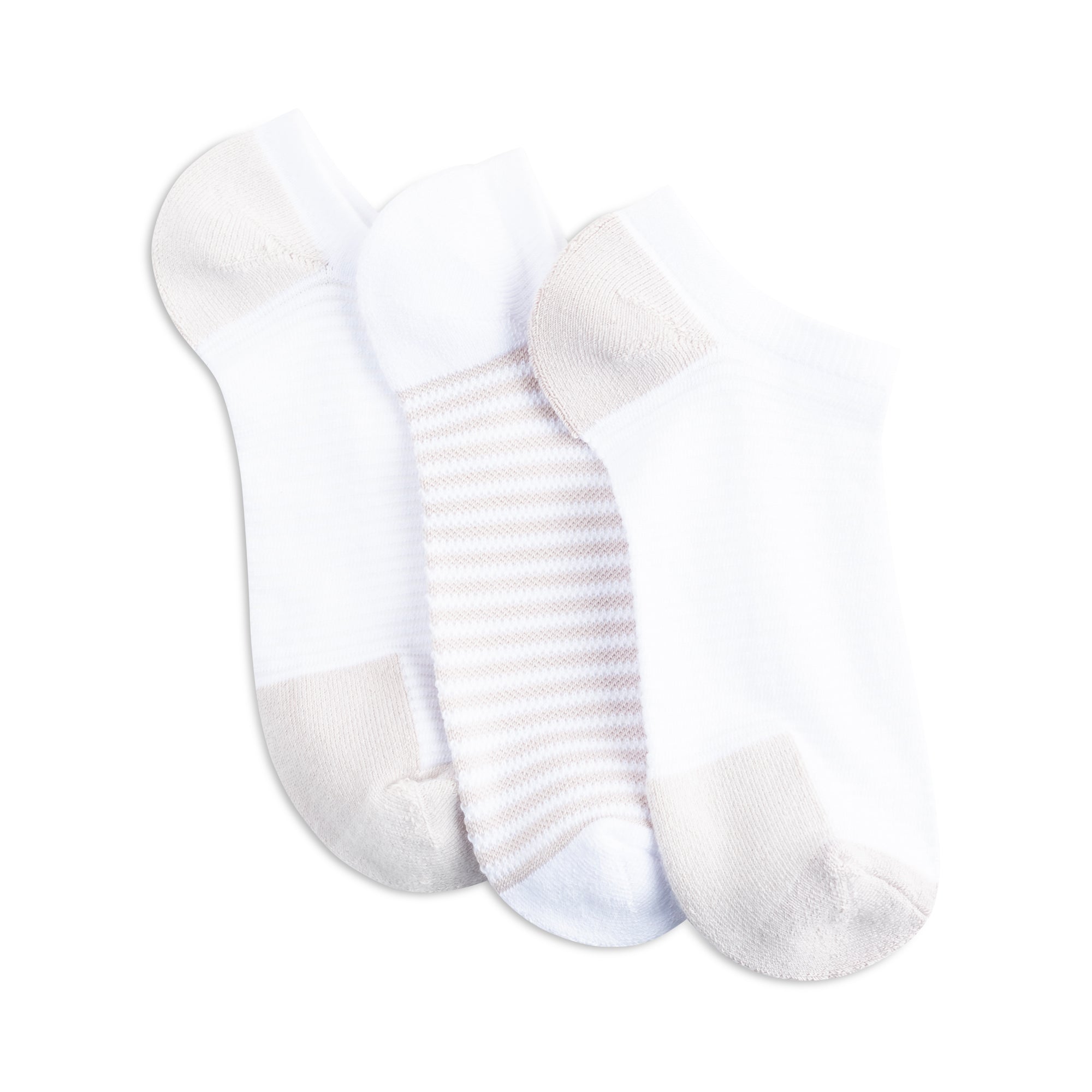 Womens Powder Runner Ribbed No Show Sock - 3PK