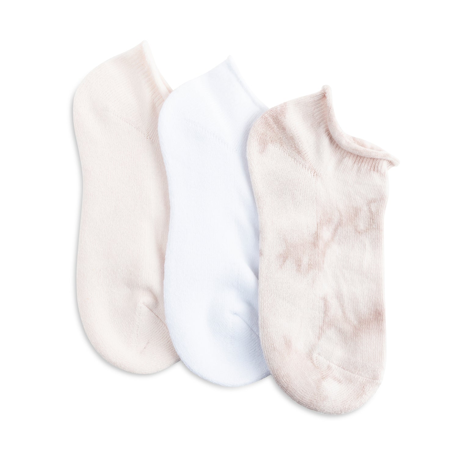 Womens Cotton Cloud Rolltop Low Cut Sock - Tie Dye - 3PK