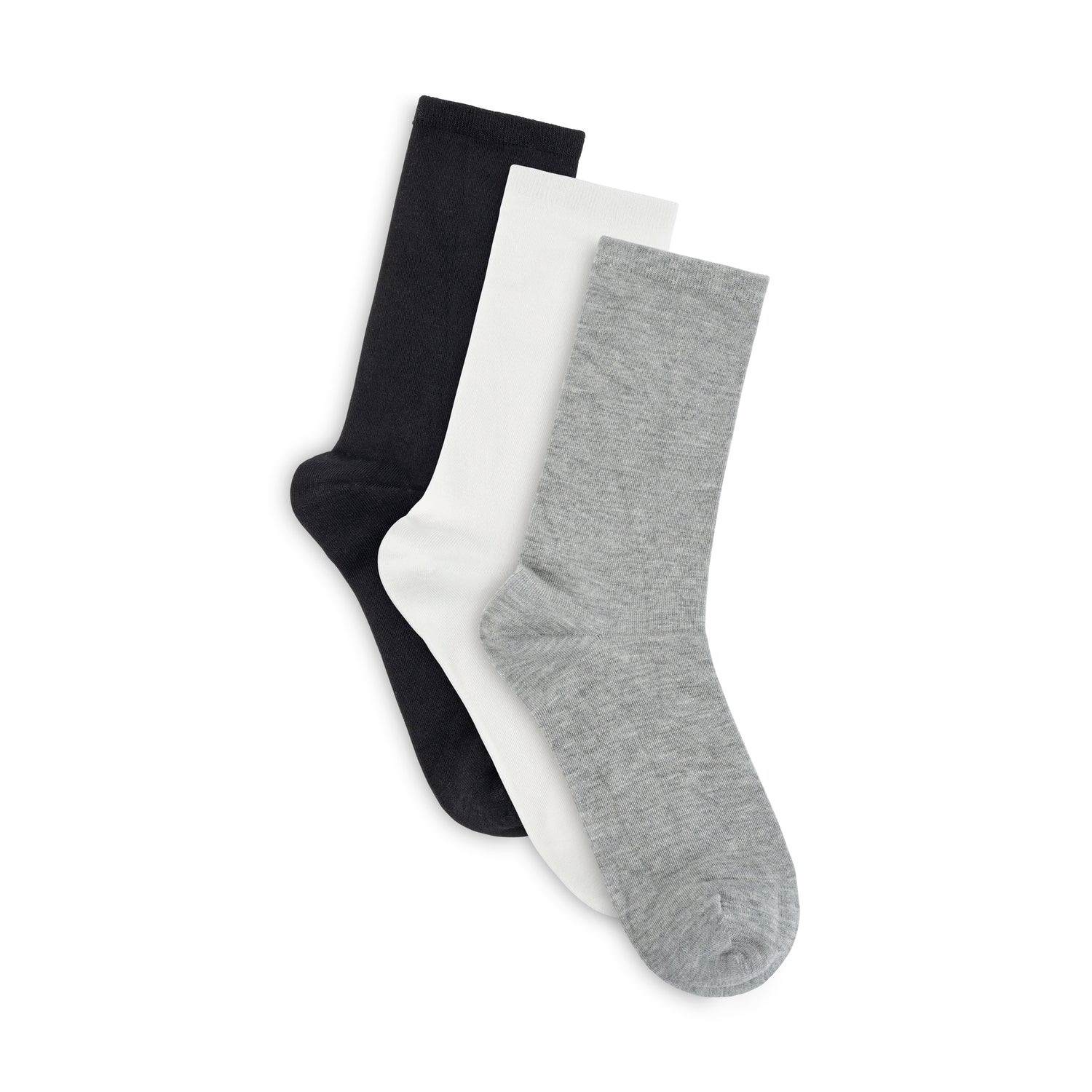 Womens Silk Basic Crew Sock - 3PK