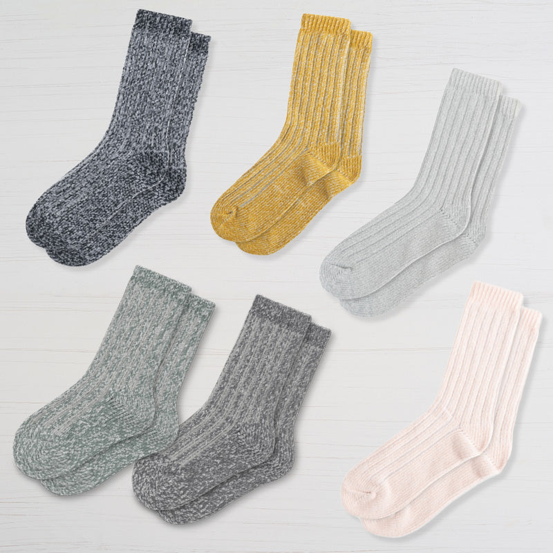 Womens Recycled Boyfriend Crew Sock - 2PK