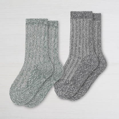 Womens Recycled Boyfriend Crew Sock - 2PK