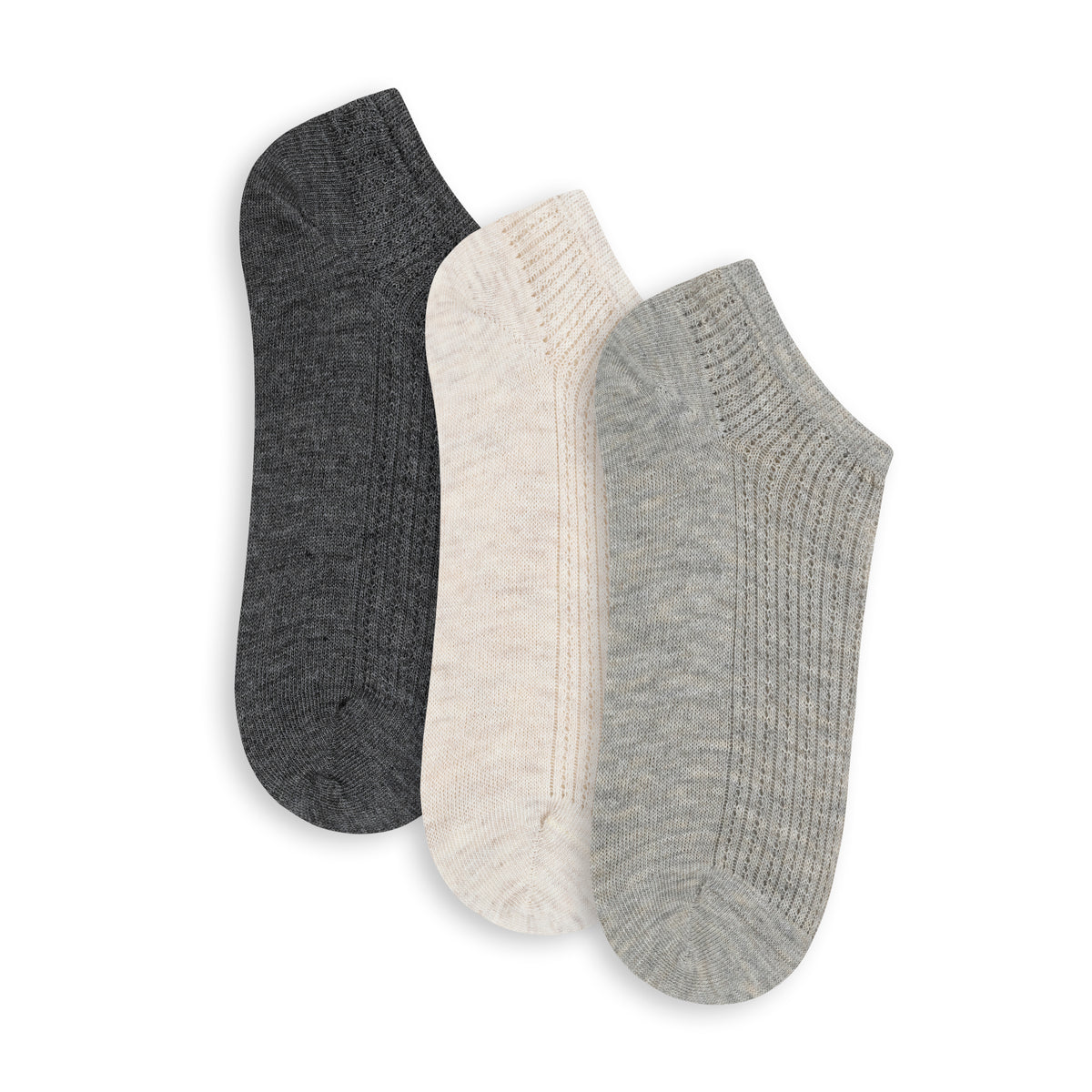 Open Work Low Cut - 3 Pack
