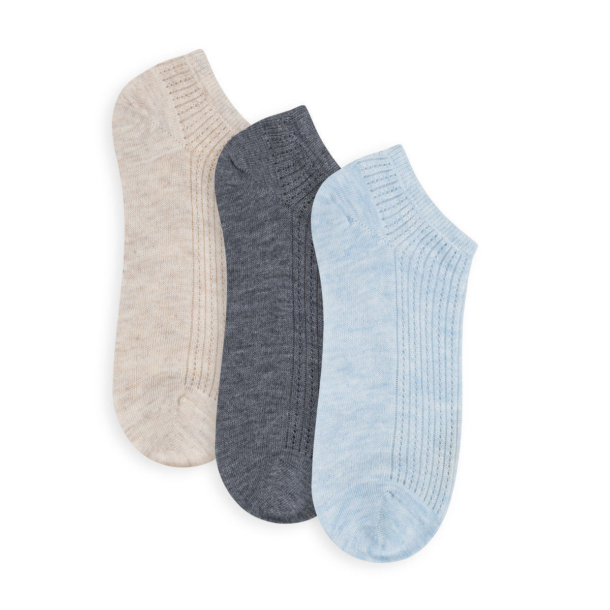 Open Work Low Cut - 3 Pack