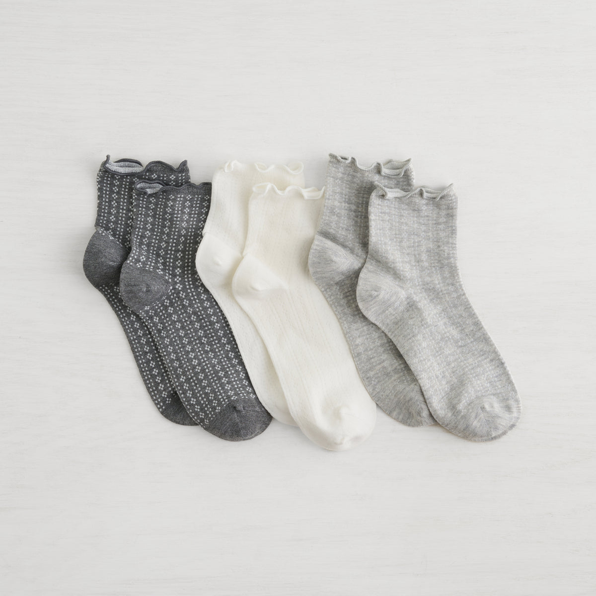 Open Work Quarter Crew - 3 Pack