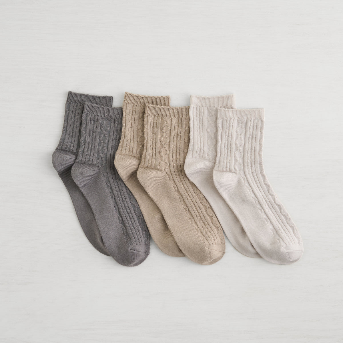 Cable Low Crew - 3 Pack