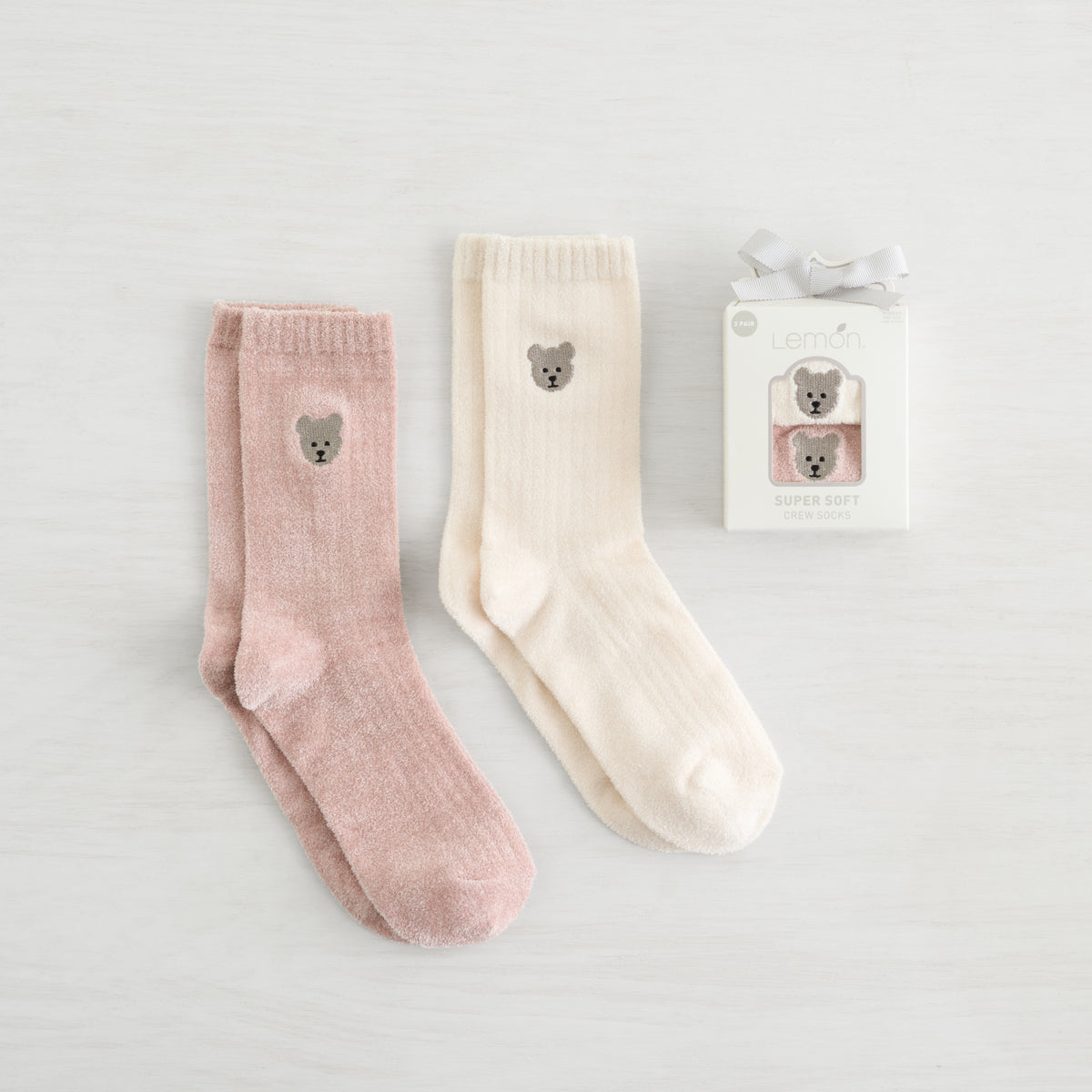 Velvet Cozy Crew Sock - 2 Pack Gift Box