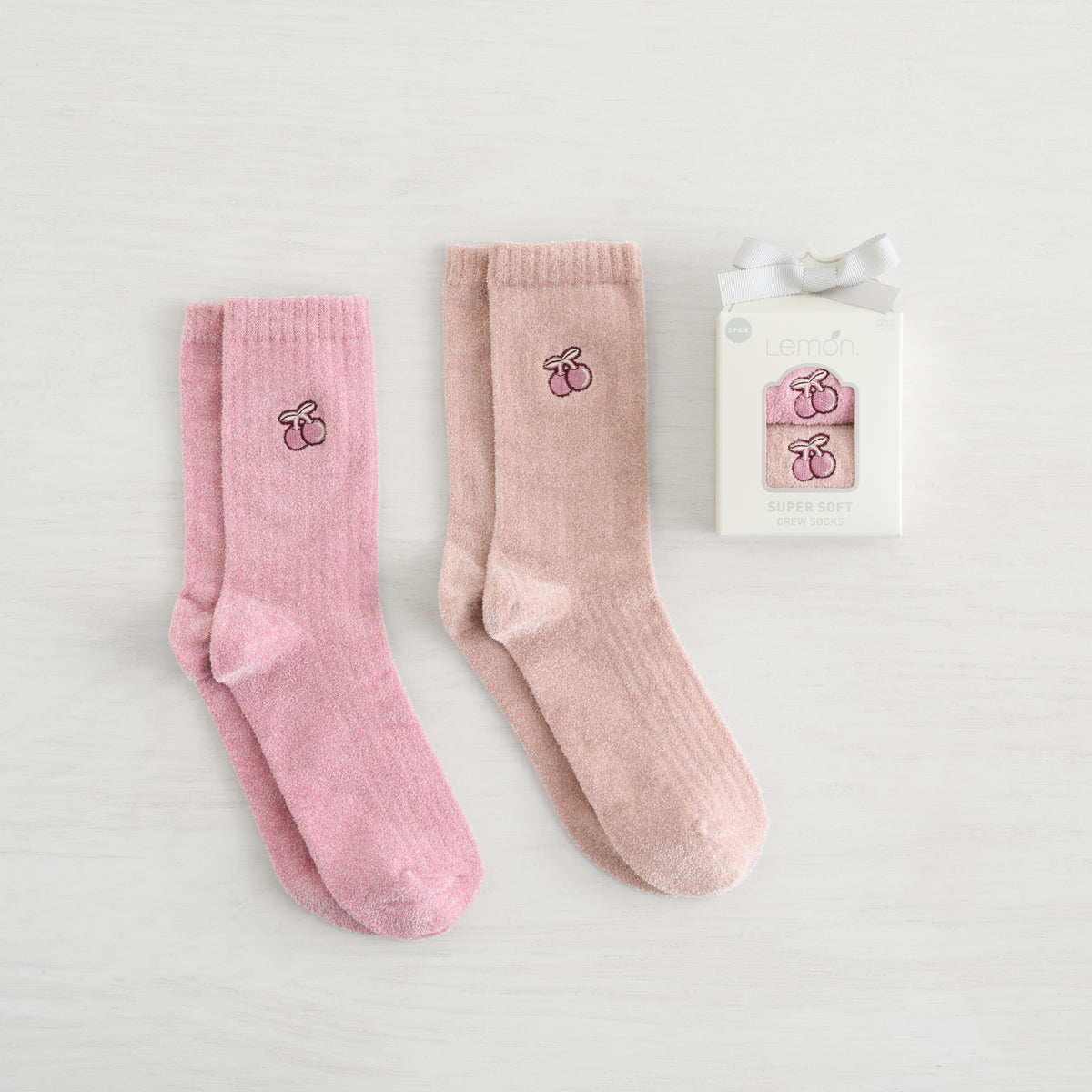 Velvet Cozy Crew Sock - 2 Pack Gift Box
