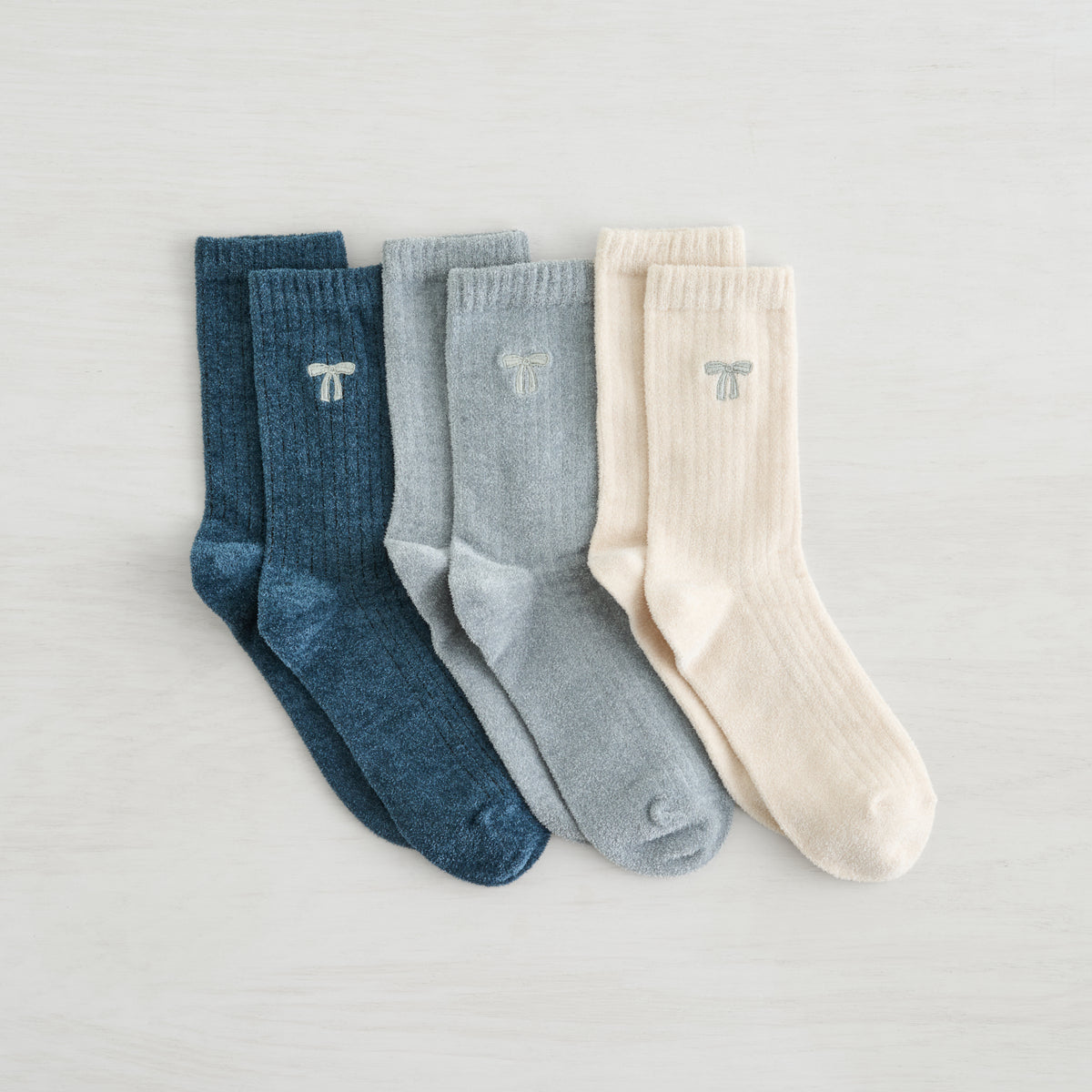 Velvet Cozy Crew Sock - 3 Pack