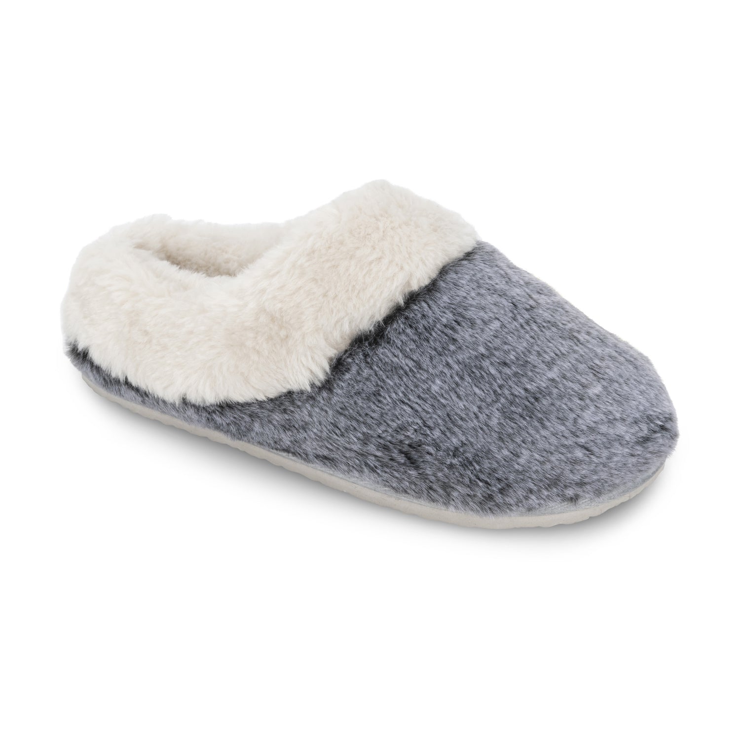 Tipped Fur Scuff Slippers