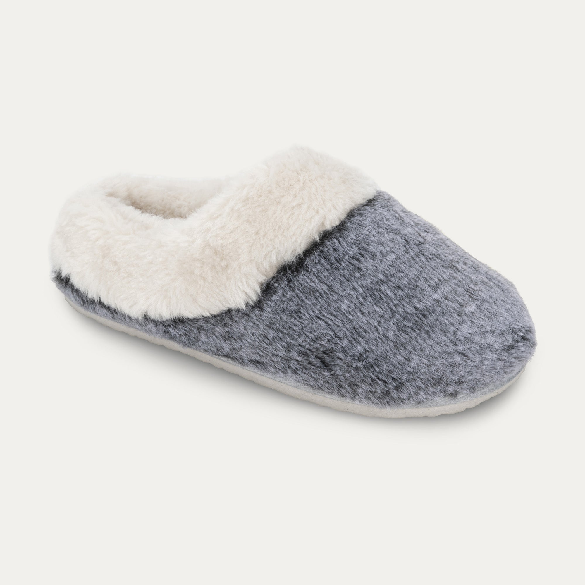 Tipped Fur Scuff Slippers