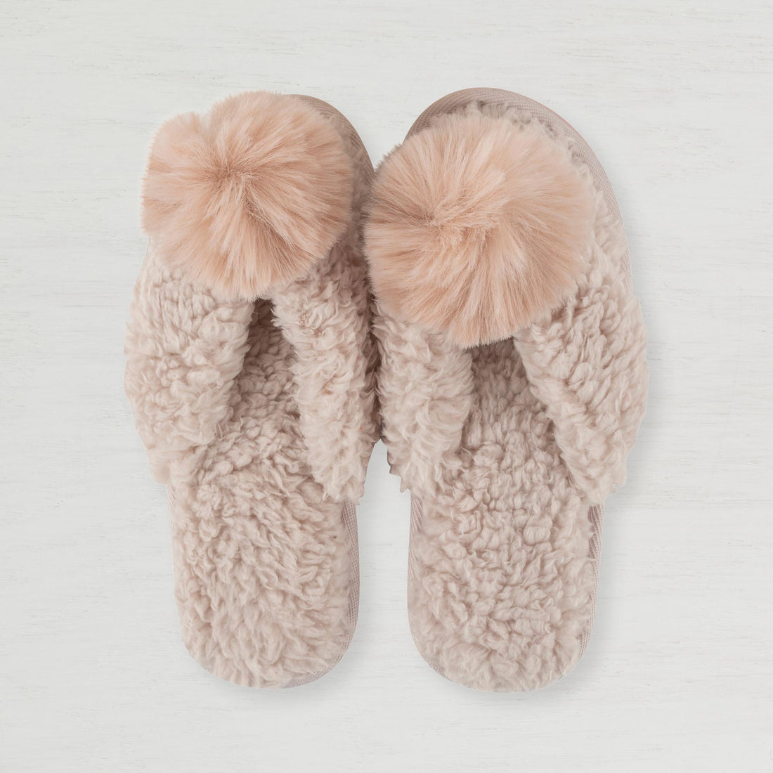 Teddy Bear Berber Flip-Flop - Carbon & Pink