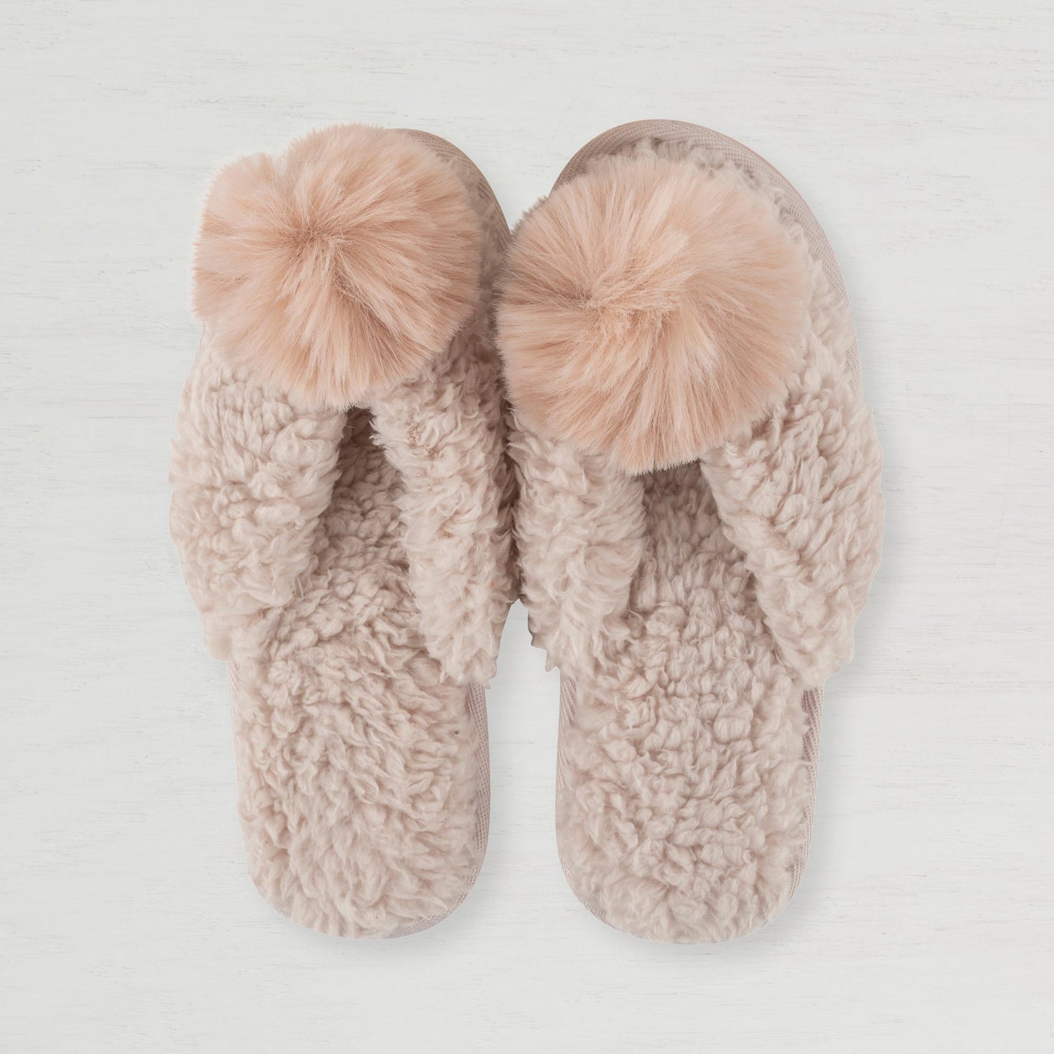 Teddy Bear Berber Flip-Flop - Carbon &amp; Pink