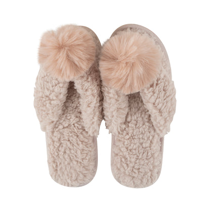 Teddy Bear Berber Flip-Flop - Carbon &amp; Pink