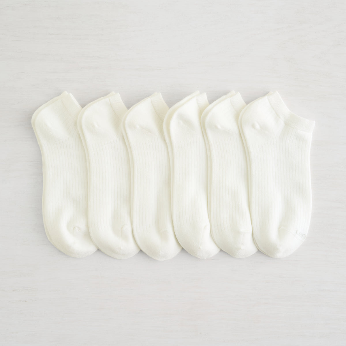 Six Pack Powder Rib Low Cut Socks