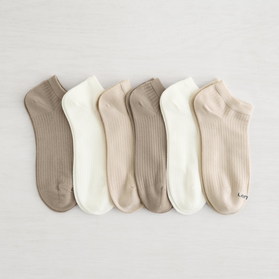 Six Pack Powder Rib Low Cut Socks