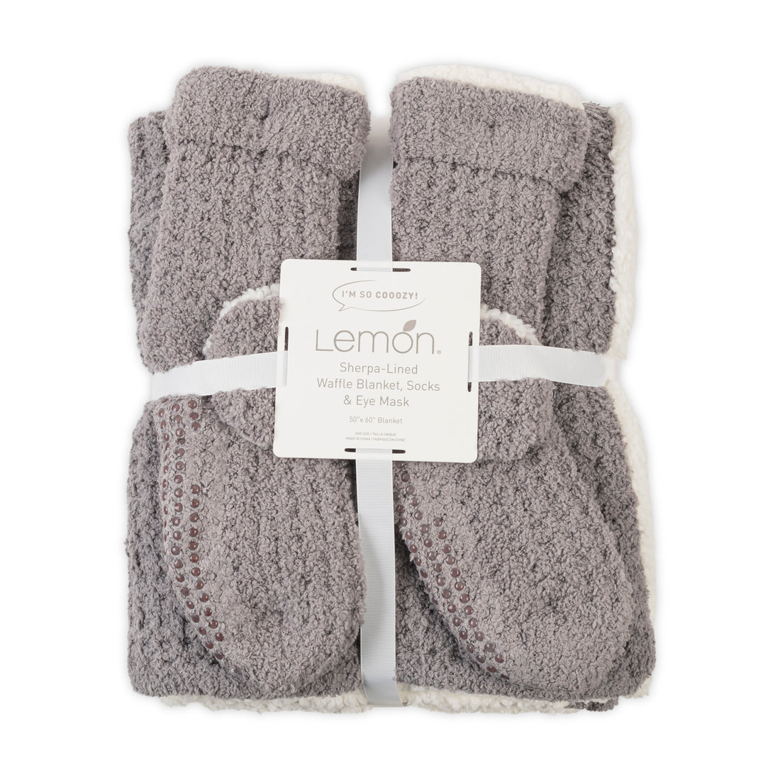 Sherpa Lined Cozy Blanket 3 Piece Set