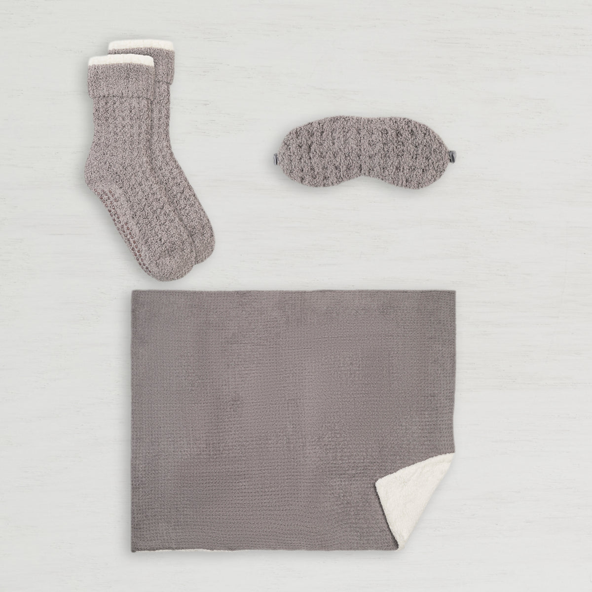 Sherpa Lined Cozy Blanket 3 Piece Set