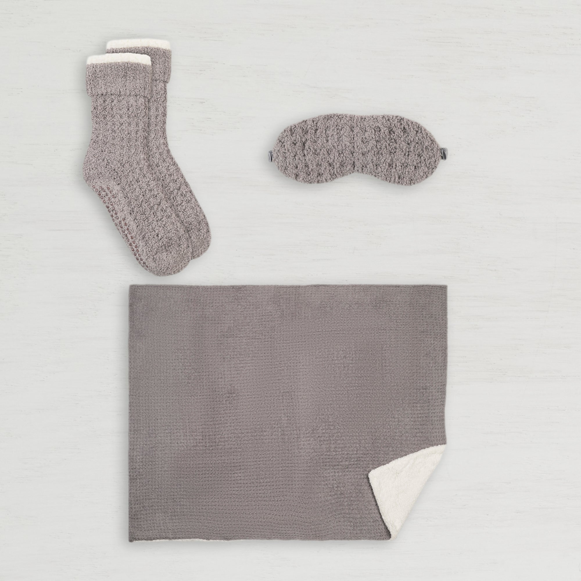 Sherpa Lined Cozy Blanket 3 Piece Set