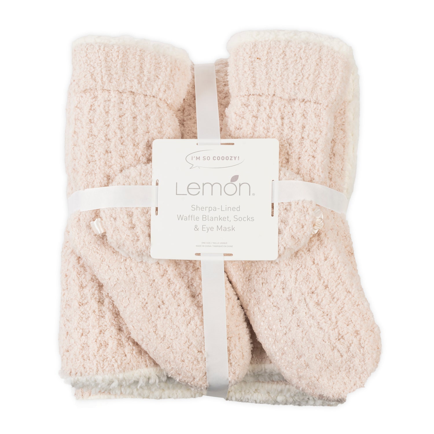Sherpa Lined Cozy Blanket 3 Piece Set