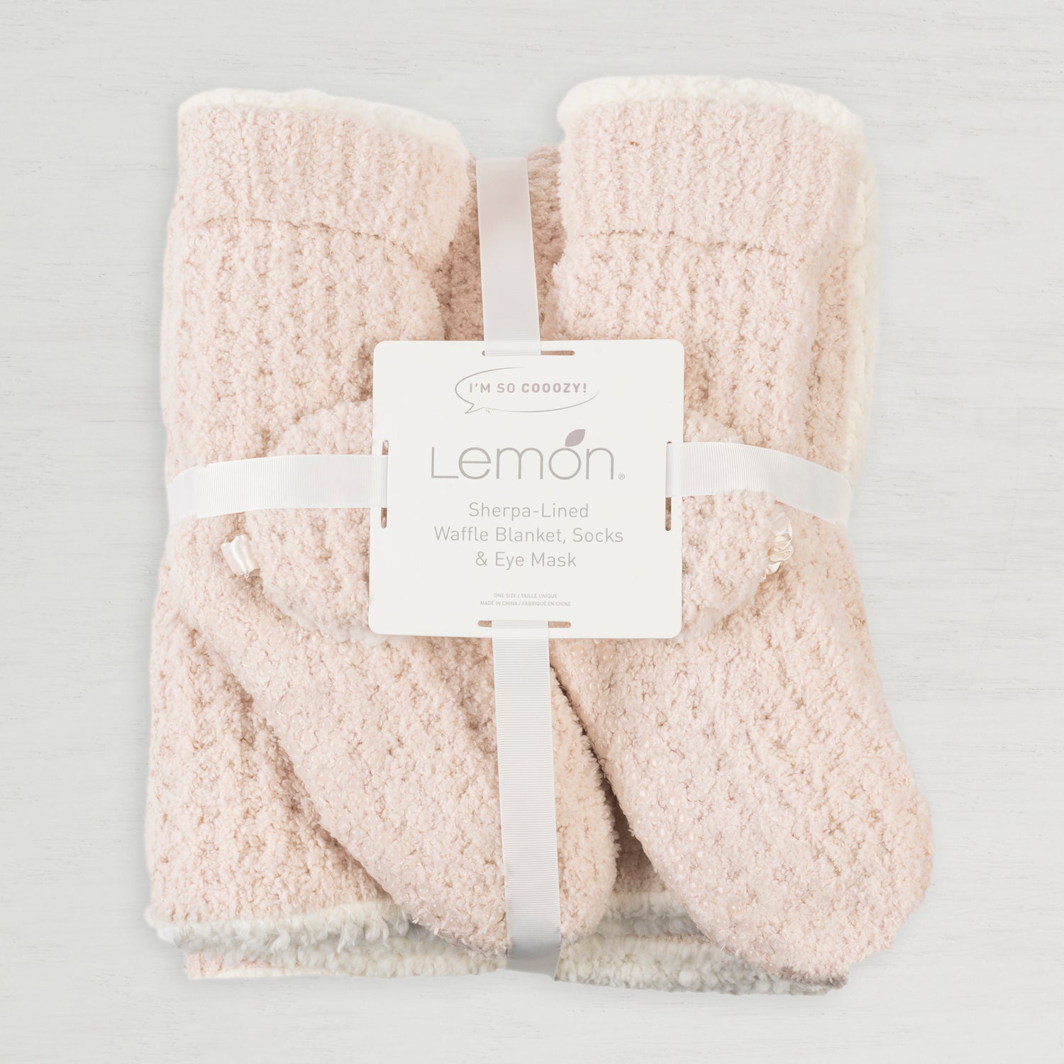 Sherpa Lined Cozy Blanket 3 Piece Set
